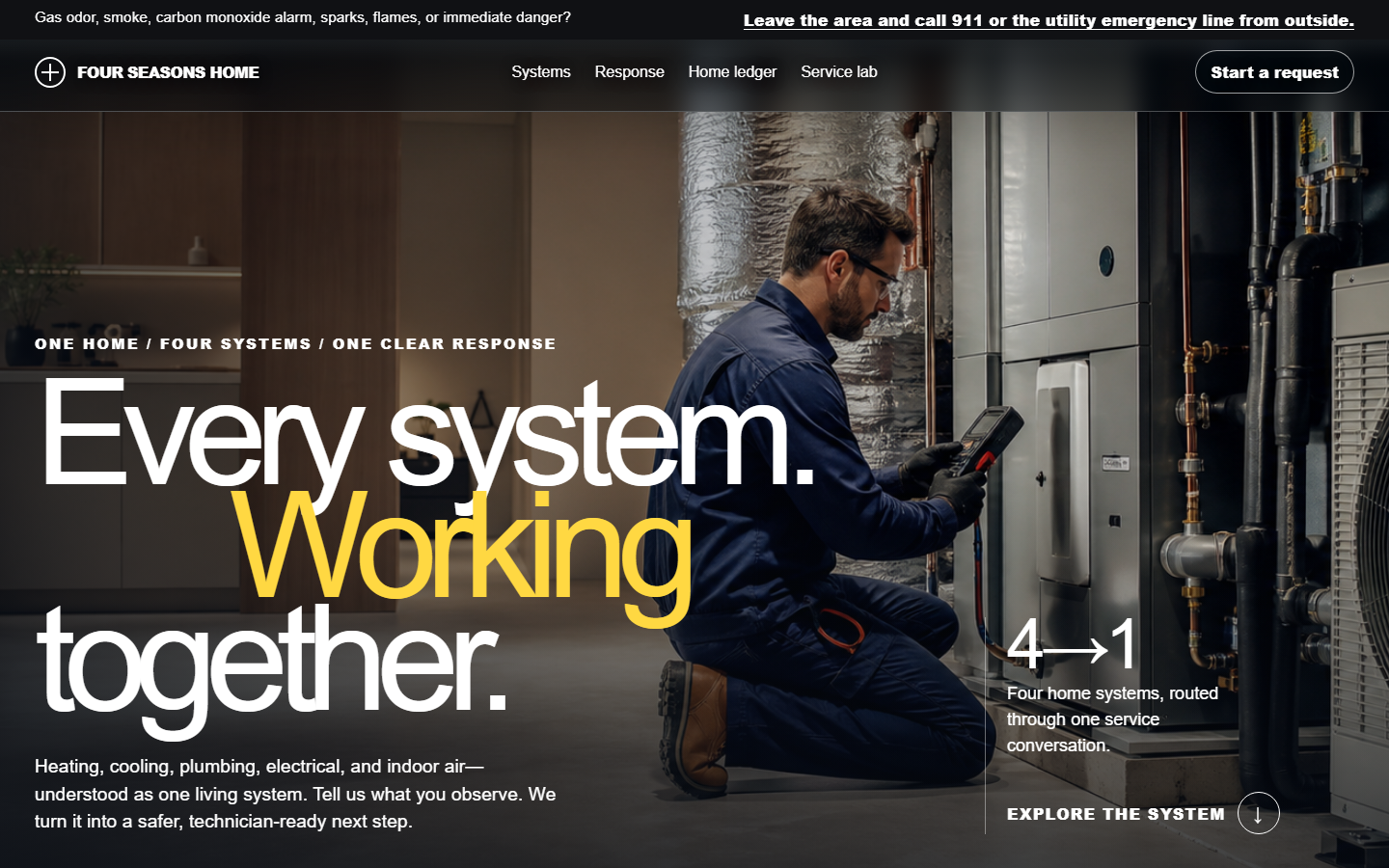 Four Seasons Home Systems website homepage