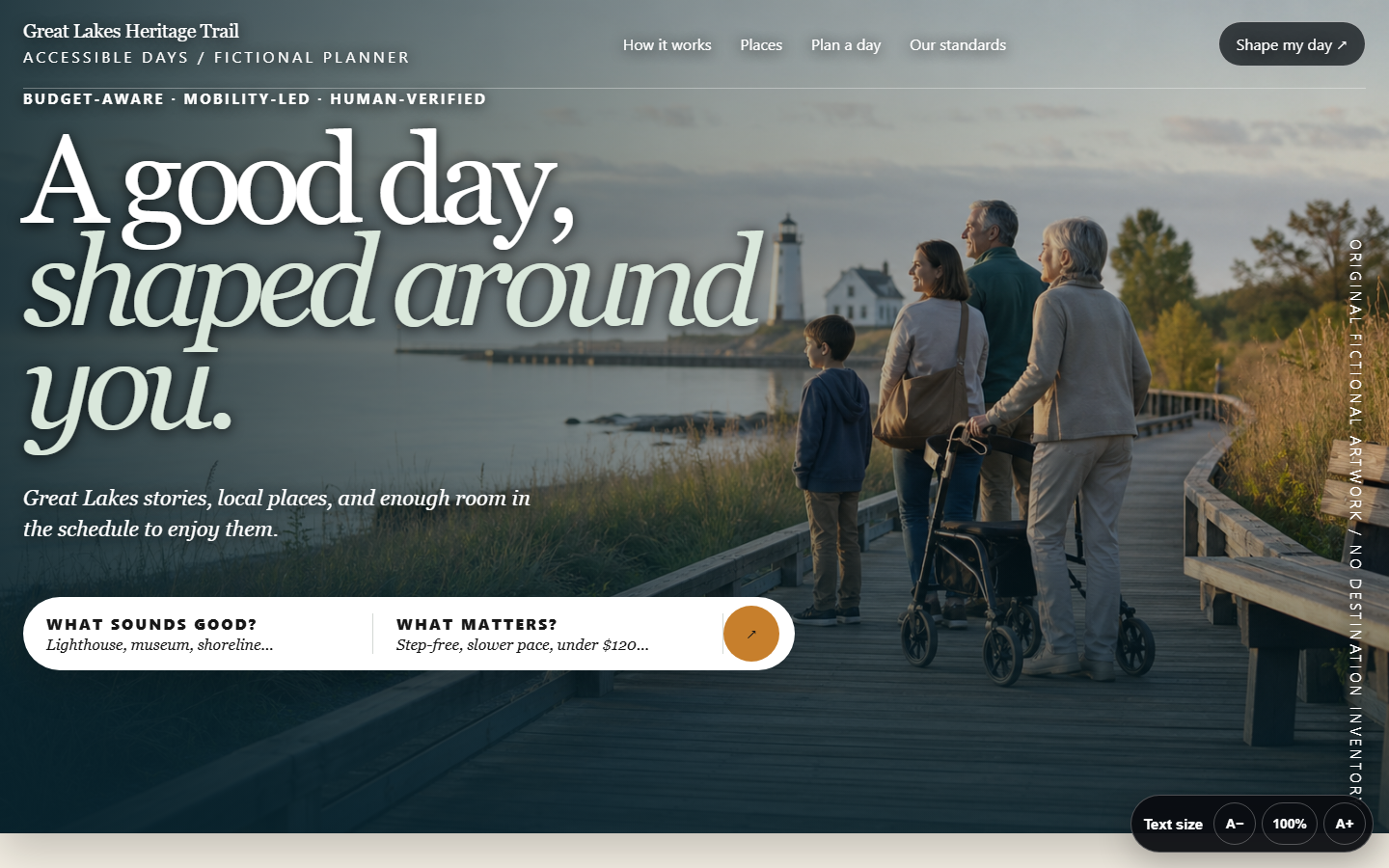 Great Lakes Heritage Trail website homepage