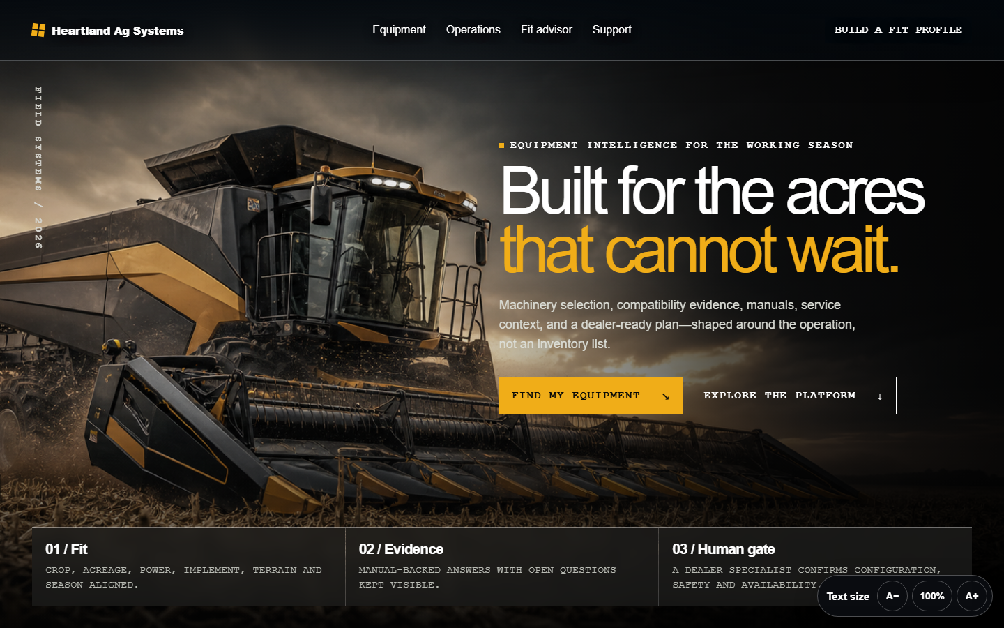 Heartland Ag Systems website homepage