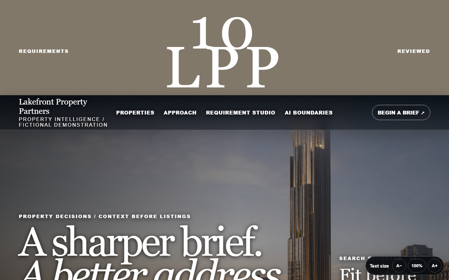 Lakefront Property Partners website homepage